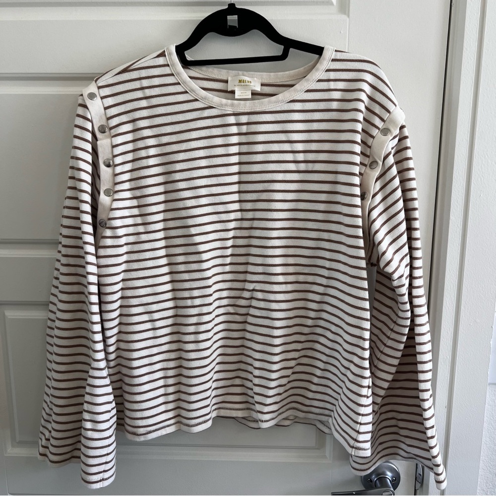 Maeve Anthropologie Stripped Sweater Top